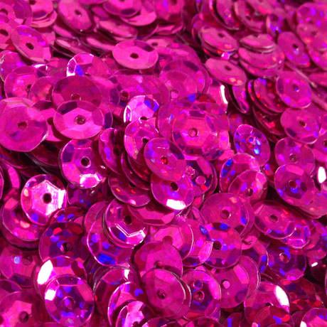 1400 Pailletten Konfetti gewölbt - pink Glitzereffekt