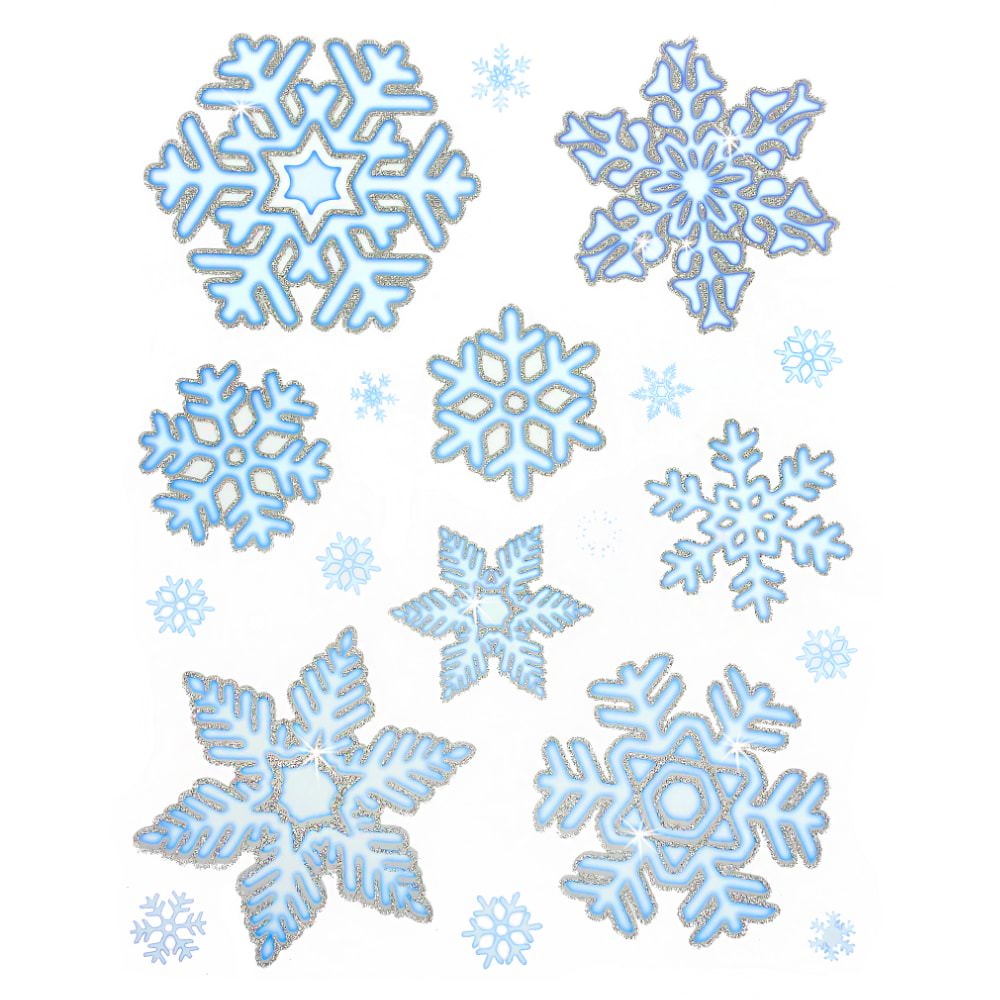 76 Schneeflocken Schnee Sticker Winter Fenster Deko Weihnachtsdeko Selbstklebend