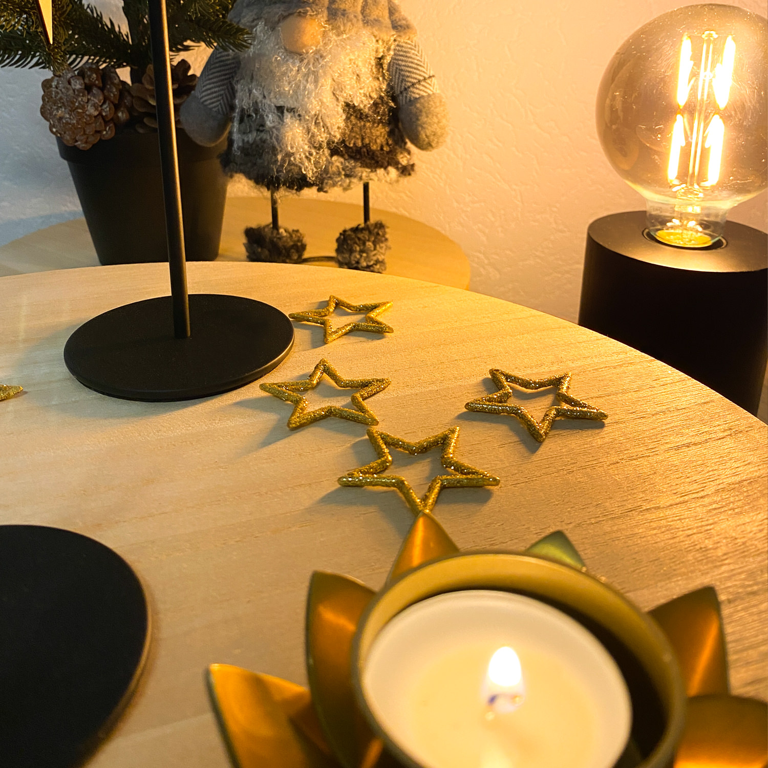 12 Sterne Glitzer Streudeko Stern Tischdeko Deko für Weihnachten Dekoration  Weihnachtsdeko - gold