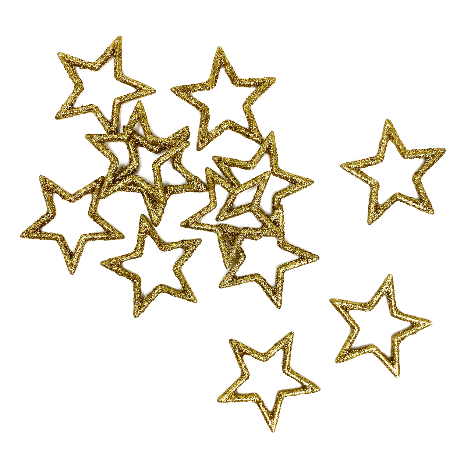 12 Sterne Glitzer Streudeko Stern Tischdeko Deko für Weihnachten