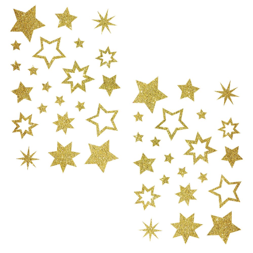 44 Glitzernde Funkelnde Sterne Sticker Aufkleber Weihnachtssterne