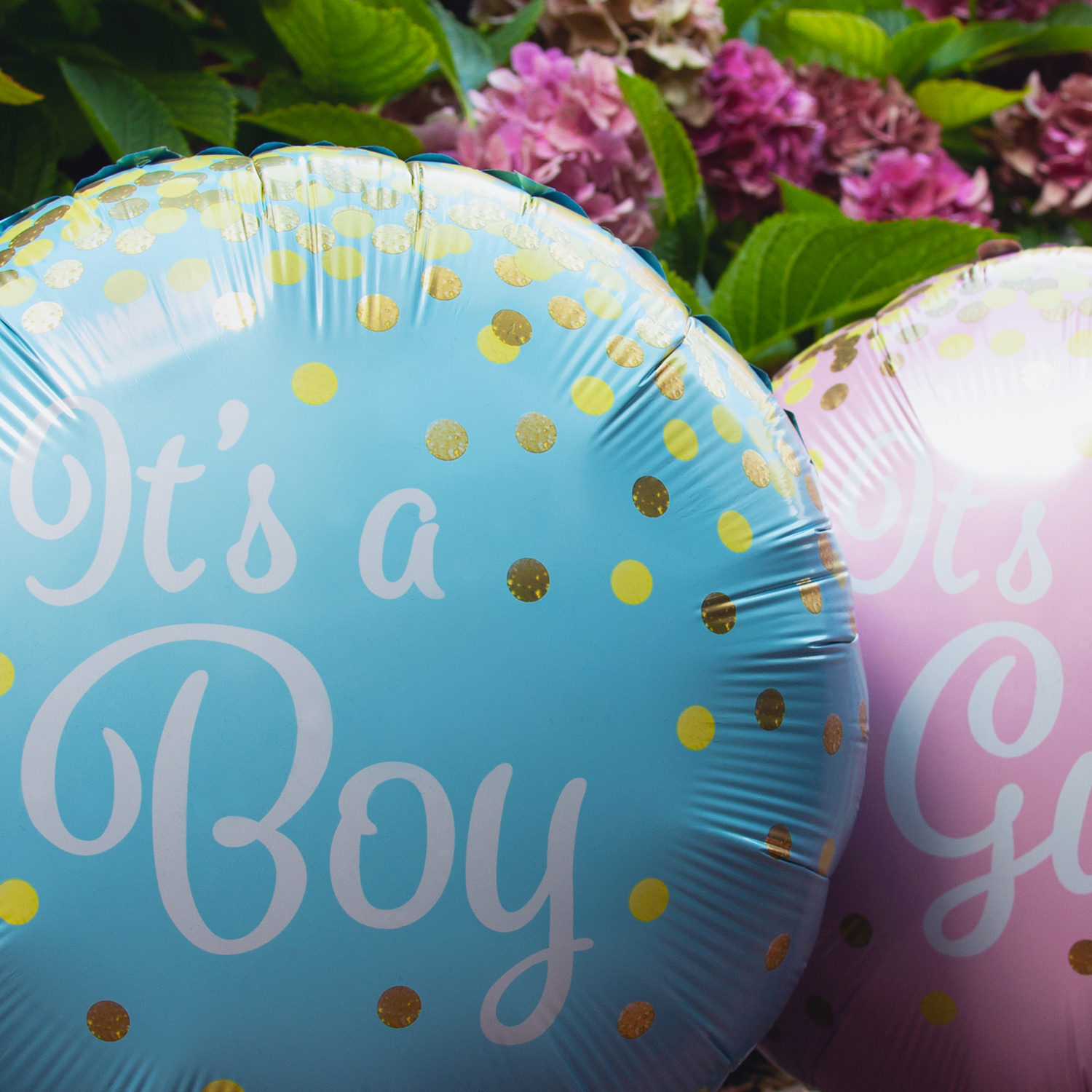 XL Ø45cm Folienballon IT'S A BOY Junge Baby Shower Party Geburt Luftballon Baby 