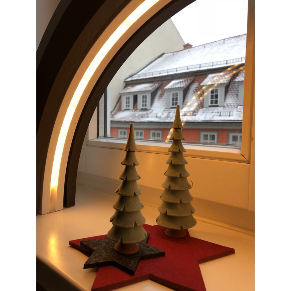 Untersetzer - Filz 20cm Sterne Glasuntersetzer 4 rot Ø Weihnachtsdeko