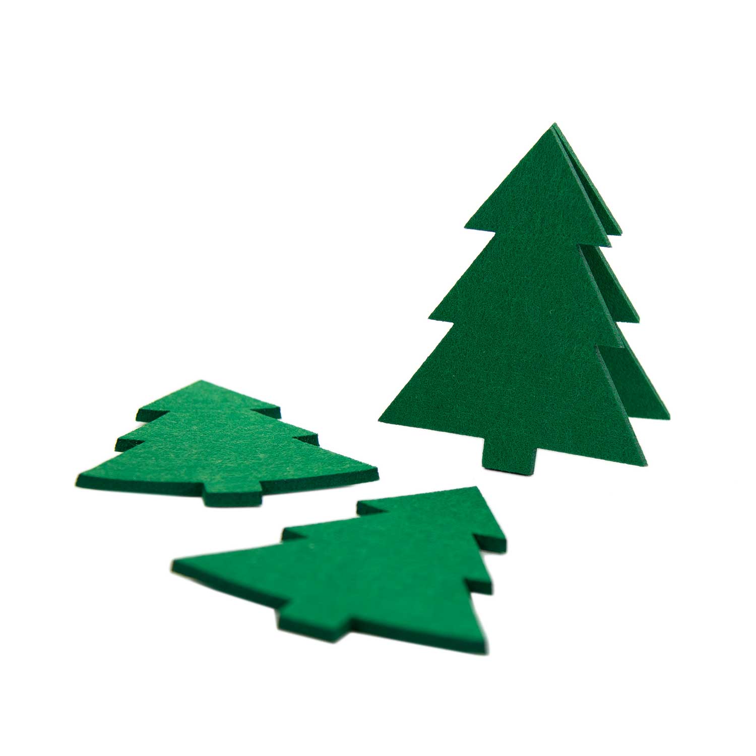 grün Filz Glasuntersetzer Untersetzer Weihnachtsbäume - 4 Weihnachtsdeko