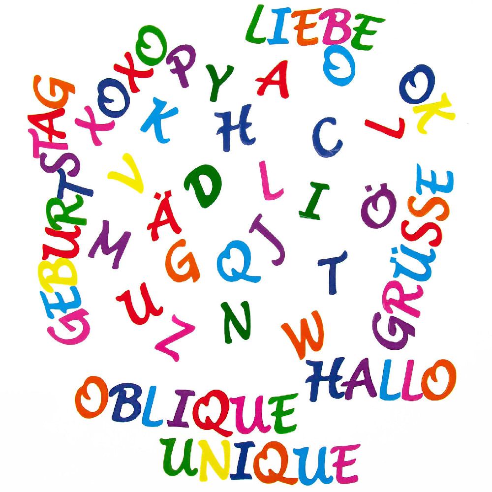 ABC Alphabet Buchstaben Sticker Aufkleber Set zum Basteln Spielen