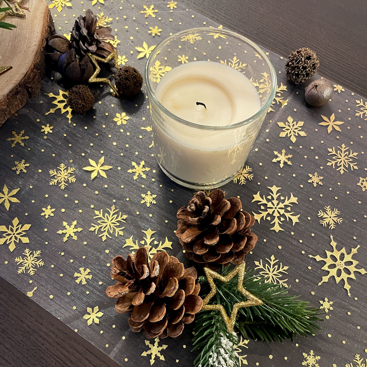 Tischläufer Sterne Tischband silber metallisch Stern Läufer Tischdeko für  Weihnachten Silvester Deko