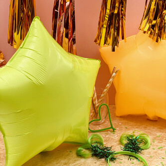 Folien Luftballon Stern Form Kinder Geburtstag Silvester Party JGA Hochzeit - grün pastellfarben