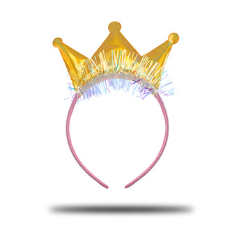 Haarreifen Krone irisierend Prinzessin Krönchen Königin Accessoire für Weihnachten Fasching Karneval
