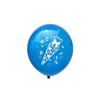 10x Luftballons Schuleinführung Einschulung Schulanfang Deko Zuckertüte ABC und 123 Motive - Farbmix