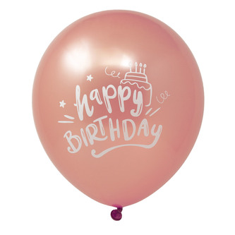 Luftballon Set Happy Birthday für Kinder Geburtstag Party 10 Deko Ballons Geburtstagsdeko roségold