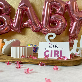 100 Mini Schnuller rosa Tischdekoration Streudeko Taufe Geburt Dekoration Baby Shower