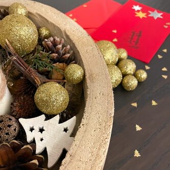 Styropor Kugeln als Streudeko Tischdeko Deko für Weihnachten Weihnachtsdeko zum Basteln DIY - gold
