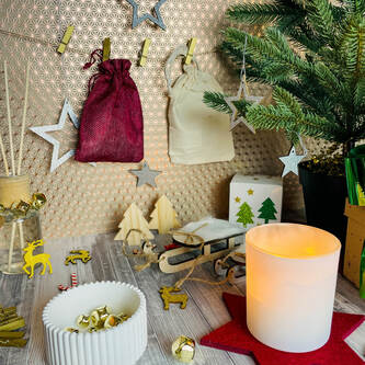 Deko Schlitten aus Echtholz als Tischdeko Dekoration für Weihnachten Kinder zum Basteln - silber