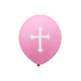 Kreuz Folien Luftballon Set 8 Stk. Taufe Kommunion Konfirmation Geburtstag Deko