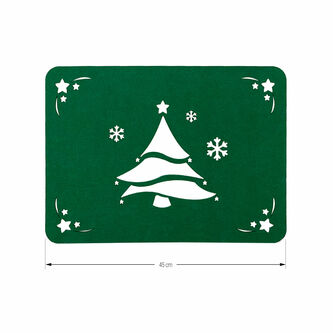 4 Filz Platzmatten Untersetzer Tannenbaum Weihnachtsbaum als Tischdeko Weihnachtsdeko - grün