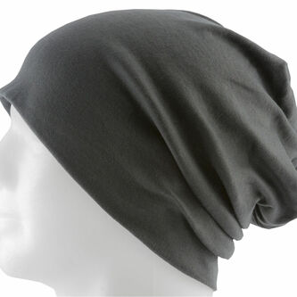 Long Beanie Mütze XXL Slouch Winter Mütze mit leichtem Stoff für Damen Herren Kinder Unisex - grau