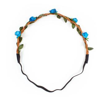 Scrunchie hellblau Blumen Schmuck Haarschmuck Haarbänder 