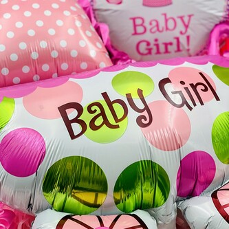 Folien Luftballon in Kinderwagen Form Baby Girl Folienballon für Baby Shower Party Geburt Mädchen