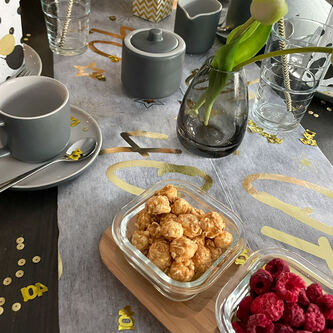 Tischläufer Tischband Tisch Läufer für 40. Geburtstag Jubiläum Tischdeko gold glänzend Party Deko