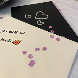 Herz Sticker Perlen Aufkleber zum Verzieren Scrapbooking Basteln für Hochzeit JGA Valentinstag - weiß