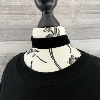Halsband Halskette Kette für Damen Mädchen Choker JGA Junggesellinnenabschied Party - schwarz