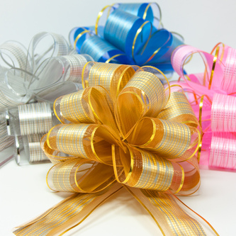 Geschenkschleife Deko Schleife für Geschenke Tüten Zuckertüte Weihnachten Geschenkdeko - dunkelblau