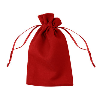 12 Baumwollsäckchen Baumwollbeutel mit Zugband Stoffsäckchen für Geschenke als Deko Weihnachten rot