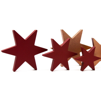 3 Holz Sterne Mix roségold Holzdeko Dekosterne Weihnachtsdeko Tisch Deko für Weihnachten - Echtholz