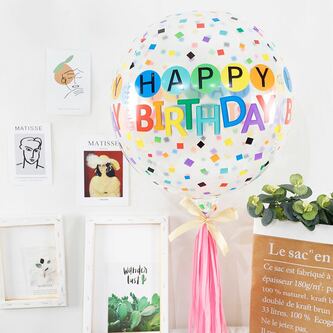 Luftballon Happy Birthday für Kinder Geburtstag Party Deko Ballon Geburtstagsdeko bunt