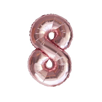 XXL Folien Luftballon Zahl 18 für Geburtstag Jubiläum Hochzeitstag Party Deko Ballons 1m - rosé