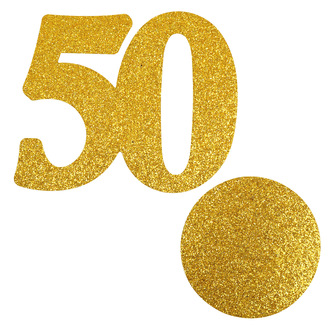 Deckenhänger Girlande 50. Geburtstag Jubiläum Goldene Hochzeit Hänge Deko - gold