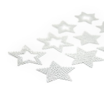 10 Sterne Sticker Strass Steine für Weihnachten Weihnachtsdeko Weihnachtssterne - silber