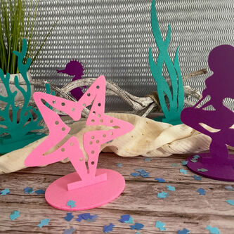 Filz Unterwasser Tiere Pflanzen Meerjungfrau Dekoration Meer für Kinder Geburtstag Motto Party Tischdeko