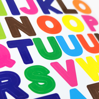 480x Buchstaben Sticker Alphabet ABC Aufkleber für Schuleinführung zum Basteln Scrapbooking - bunt