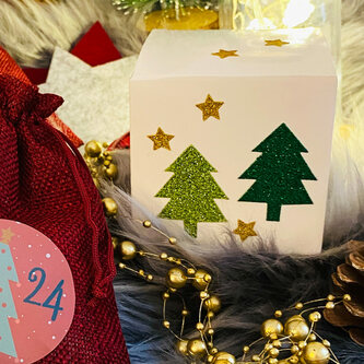 24 Adventskalender Sticker Zahlen Aufkleber weihnachtliche Motive Weihnachten Basteln Weihnachtsdeko