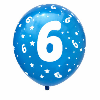 Luftballon Set Zahl 6 für 6. Geburtstag Kindergeburtstag Party 10 Deko Ballons Geburtstagsdeko bunt