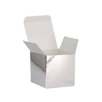 8 Pappschachteln für DIY Adventskalender Advent Kisten Boxen - silber