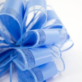 Geschenkschleife Deko Schleife für Geschenke Tüten Zuckertüte Weihnachten Geschenkdeko - hellblau