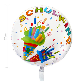 Schuleinführung Schulanfang Einschulung Deko Set - Ballon Schulkind + Zuckertüten Girlande + Konfetti Set