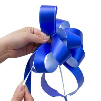 Geschenkschleife mit Geschenkband Groß Deko Schleifen - blau weiß