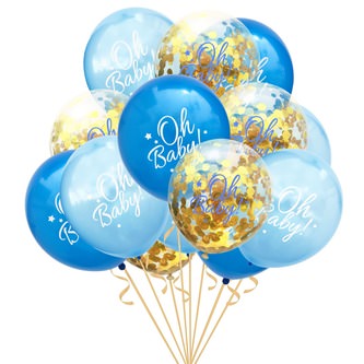 Baby Shower Party Deko Set Jungs - It's A Boy! Schärpe + Konfetti Ballons + Konfetti