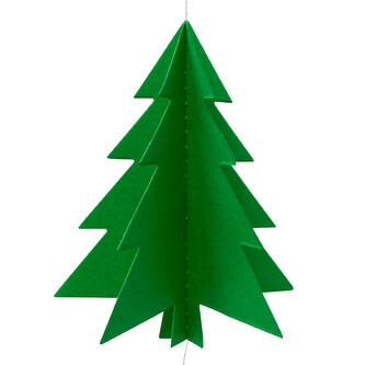 3D Tannenbaum Deckenhänger Weihnachtsbaum Girlande Deko für Weihnachten Winter Weihnachtsdeko - hellgrün
