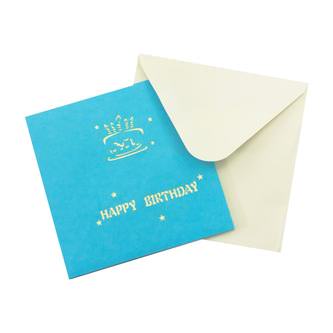 3D Geburtstagskarte Grußkarte Happy Birthday Pop Up Karte - blau
