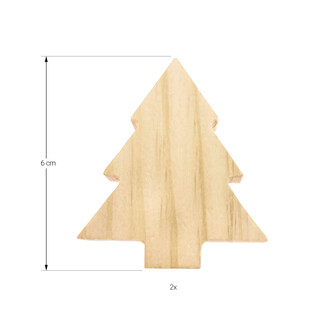2 Holz Tannenbäume zum Bemalen DIY Holzdeko Weihnachtsdeko Tischdeko Weihnachten - naturfarben