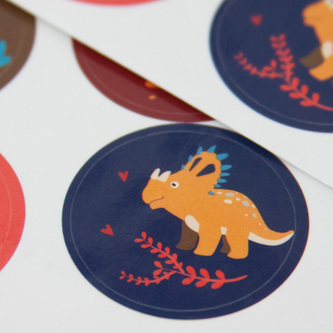 48 Dino Sticker Dinosaurier Aufkleber für Kinder Jungs zum Kindergeburtstag Spielen Basteln