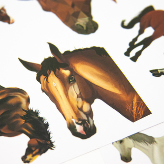 18 Pferde Sticker Pferd Aufkleber für Kinder Mädchen zum Kindergeburtstag Spielen Basteln
