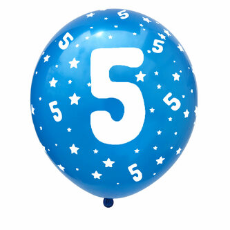 Luftballon Set Zahl 5 für 5. Geburtstag Kindergeburtstag Party 10 Deko Ballons Geburtstagsdeko bunt