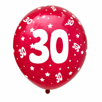 Luftballon Set Zahl 30 für 30. Geburtstag Party 10 Deko Ballons Geburtstagsdeko bunt