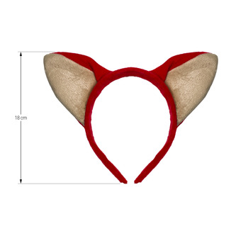 Haarreif Fuchs Ohren Füchschen Haarreifen für Fasching Karneval Kostüm Accessoire - rot beige
