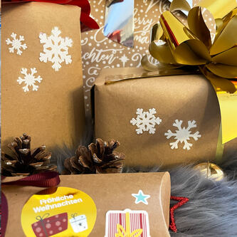 Geschenkschleife Deko Schleife für Geschenke Tüten Zuckertüte Weihnachten Geschenkdeko Metallic - silber